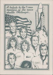Tribute to Space Shuttle Challenger Crew Postcard