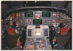 Space Shuttle Flight Deck Interior Postcard