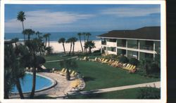 Clearwater Beach Hotel and Gardens, Pool and Gulf View Postcard