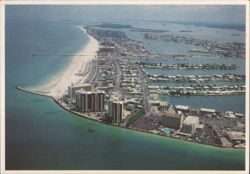Clearwater Beach, Florida, Aerial View North Postcard