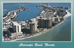Clearwater Beach, Florida - Aerial View Postcard