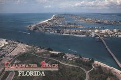 Clearwater Beach, Florida Aerial View Postcard