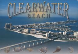 Clearwater Beach, Aerial View Postcard