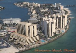 Aerial View, South End, Clearwater Beach, Florida Postcard
