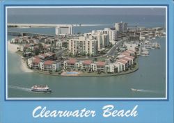 Aerial View, Clearwater Beach, Florida Postcard