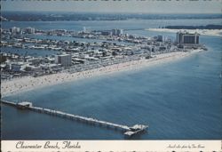 Aerial View, Clearwater Beach and Pier 60, Florida Postcard