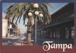 Street Scene in Ybor City, Tampa Postcard