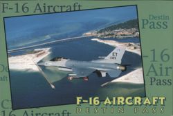 F-16 Aircraft Over Destin Pass Postcard