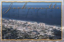 Jacksonville Beach Aerial View Postcard