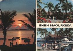 Jensen Beach, Florida - Sunset and Waterfront Scenes Postcard