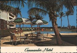 Commander Motel Poolside, Riviera Beach, FL Postcard