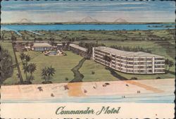 Commander Motel, Riviera Beach, Florida Postcard