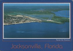 Aerial View, Naval Air Station, Jacksonville, Florida Postcard