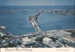 Clearwater's Memorial Causeway, Aerial View Postcard