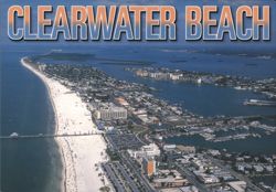 Clearwater Beach Aerial View Postcard