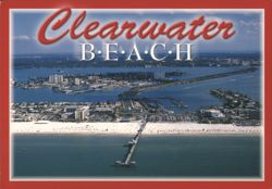 Clearwater Beach Aerial View, Florida Postcard
