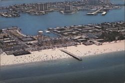 Clearwater Beach, Palm Pavilion, Beach and Pier Postcard