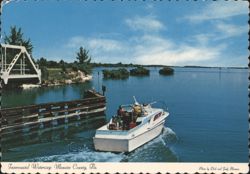 Boat on Intercoastal Waterway, Manatee County, FL Postcard