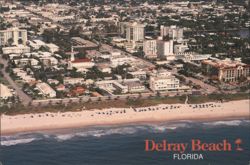 Delray Beach, Florida: Beach, Hotels & Shopping Area Postcard
