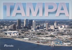 TAMPA, Florida - Aerial Skyline Postcard