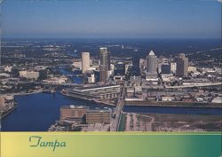 Aerial View of Downtown Tampa, Florida Postcard