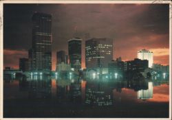 Tampa, Florida Skyline at Twilight Postcard