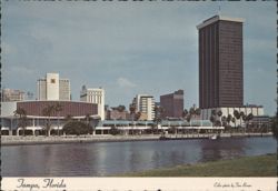 Tampa Skyline, Hillsboro River, Florida Postcard