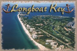 Aerial View of Longboat Key, Florida Coastline & Golf Course Postcard