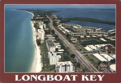 Aerial View of Longboat Key, Florida Postcard