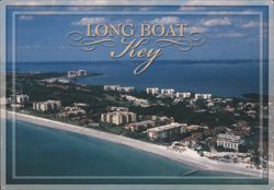 Long Boat Key, Florida Aerial View Postcard