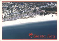 Aerial View of Siesta Key Beach, Florida Postcard