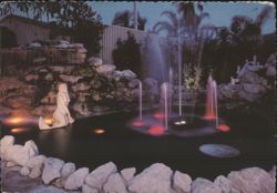 Webb City's Water Falls and Ballet Fountain Postcard