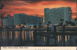 Indian Creek at Dusk, Miami Beach Postcard