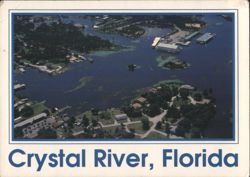 Aerial View of Crystal River, Florida Postcard