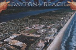Aerial View of Daytona Beach and Coastline, FL Postcard