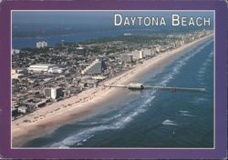 Daytona Beach Aerial View Postcard