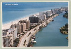 Aerial View, Miami Beach, Florida Postcard
