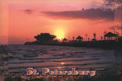 St. Petersburg, The Pier at Sunset Postcard