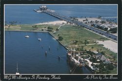 M.G.M.'s Bounty and The Pier, St. Petersburg, Florida Postcard
