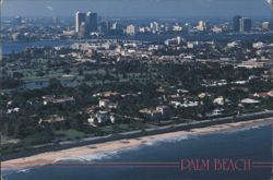 Palm Beach, Florida, Looking Northwest Postcard