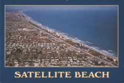 Satellite Beach, Florida Aerial View Postcard