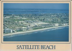Satellite Beach, Florida, Aerial View Postcard