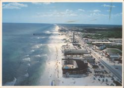 Panama City Beach, FL, Aerial View of Miracle Strip Postcard