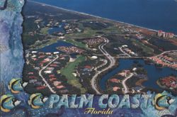 Palm Coast, Florida - Golf by the Atlantic Postcard