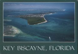 Aerial View of Key Biscayne, Florida Postcard