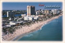 Fort Lauderdale Beach Aerial View Postcard