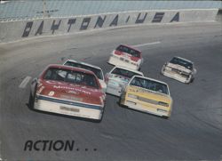 Daytona 500 Race, Ford Thunderbird #9 Leading Postcard