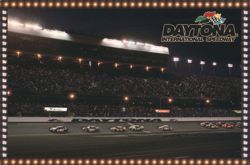 Daytona 500 at Night, Daytona International Speedway Postcard