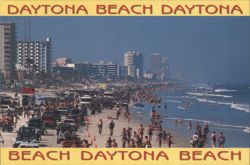 Daytona Beach, Cars on the Shoreline Postcard