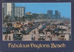Fabulous Daytona Beach, Automobiles on the Sand Postcard